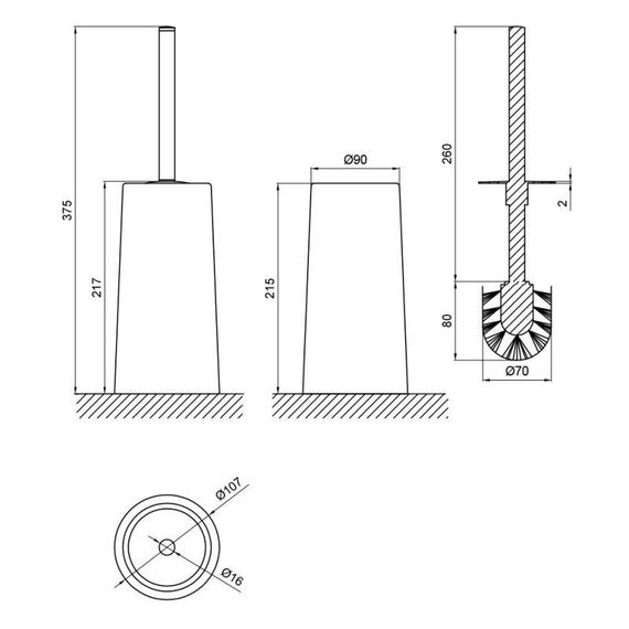 Йоржик Lidz Playa 0512 підлоговий (пластик) LDPLA0512WHI32475 White | Зображення 1