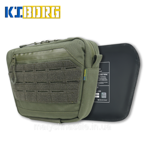Сумка-напашник XL з балістичним пакетом 1 клас захисту Kiborg GU Сordura Khaki