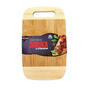 Дошка кухонна 25*15см бамбук з отвором 8862 S&T