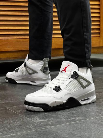 Чоловічі кросівки N Air Jordan 4 Retro White Cement  , В'єтнам 43 27,5 см | Зображення 6