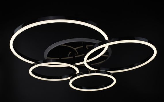 Люстра світлодіодна стельова LED світильник для квартири на стелю лед з пультом 26146 Чорний 12х69х79 см. | Зображення 4