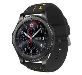 Силиконовый ремешок Primo Splint для часов Samsung Gear S3 Classic SM-R770 / Frontier RM-760 - Black&Yellow