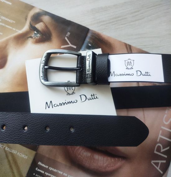 Мужской ремень Massimo Dutti  black | Зображення 1