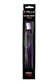 Зубна щітка Tello 6240 Ultra Soft Black, d 0.10 mm, фіолетова