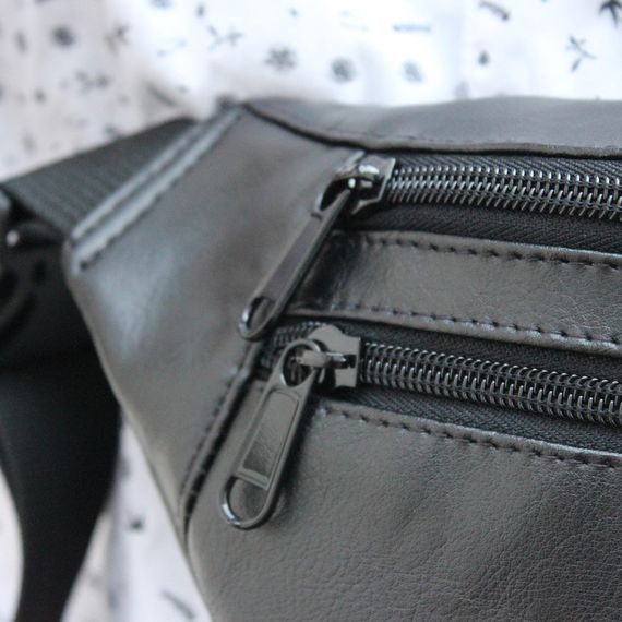 Мужская боди сумка, Мужская бананка надежная, Стильная унисекс бананка Напоясная KJ-45 | Зображення 5