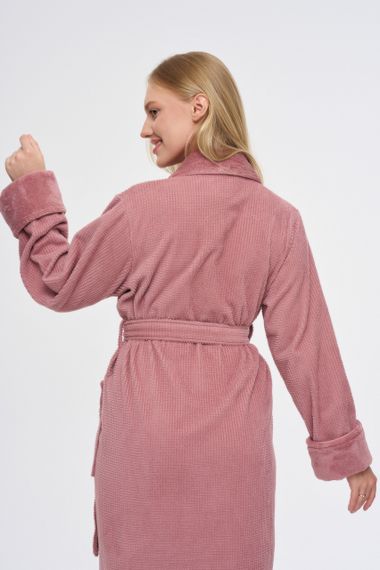 Женский халат Nusa 3873 пудровый 3XL | Зображення 6