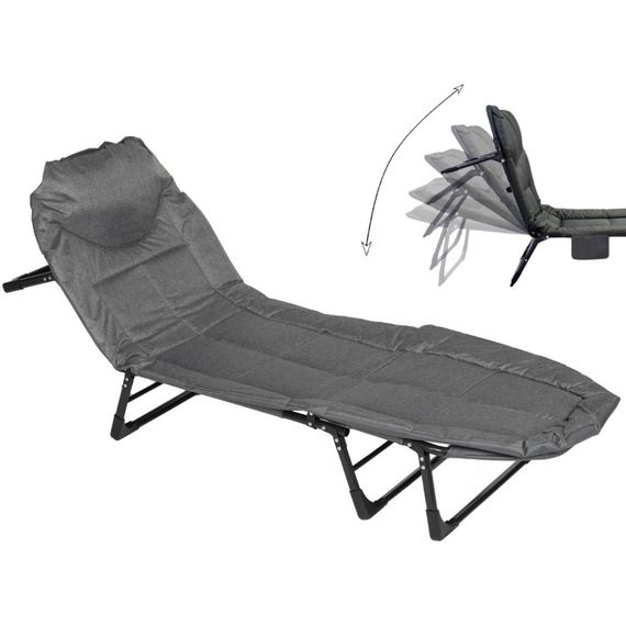 Розкладачка туристична Bonro B2002-4 темно-сірий (42400530)