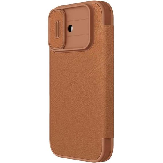 Шкіряний чохол-книжка Nillkin Qin Pro Camshield для Apple iPhone 17 (6.3") Brown