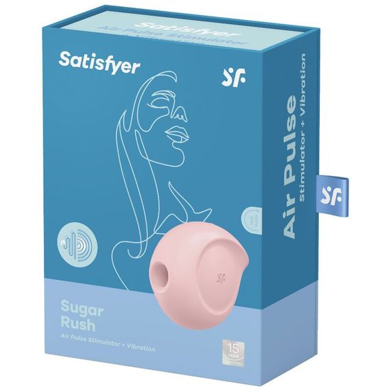 Вакуумний кліторальний стимулятор з вібрацією Satisfyer Sugar Rush, Рожевий | Зображення 3