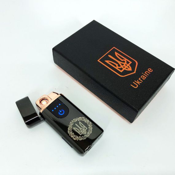 Электрическая и газовая зажигалка Украина с USB-зарядкой HL-435. PT-761 Цвет: черный | Зображення 3