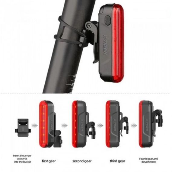 Велосипедний ліхтар акумуляторний LEADBIKE LD80-6LED з лазерною розміткою ліхтар, Ліхтар стоп | Зображення 4