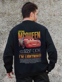 Утеплений оверсайз світшот на флісі з принтом Without Mcqueen Black