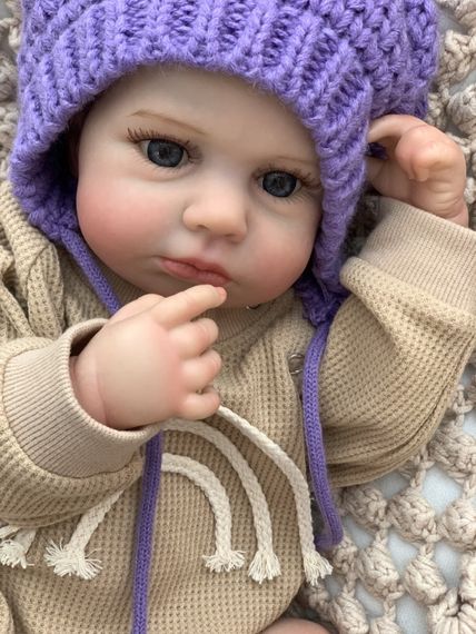 Силиконовая Коллекционная Кукла Реборн Пупс Reborn Новорожденная Девочка Младенец Менни (Виниловая Кукла) 50 см | Зображення 3