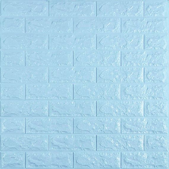 3D панель самоклеюча 700х770х7мм цегла Блакитна (005-7) SW-00000658