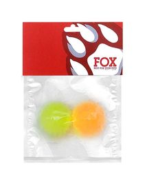 Набір іграшок ТМ "FOX" "М'ячі з шипами" жовтий+зелений, 4 см (з запахом ванілі)