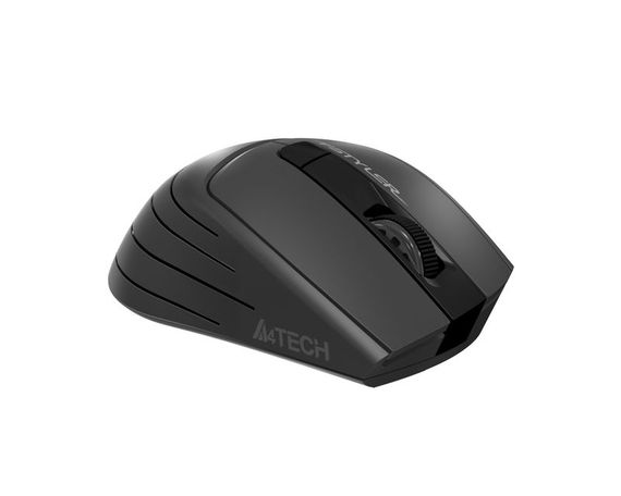 Миша бездротова A4Tech Fstyler FG30S (Grey), безшумна, USB, колір чорний+сірий | Зображення 4