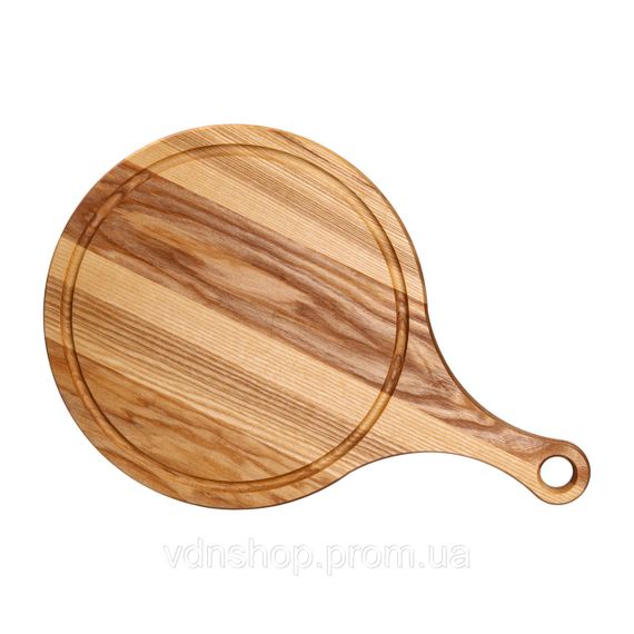 Разделочная деревянная доска с круглым основанием 30 см ясень C19W300450