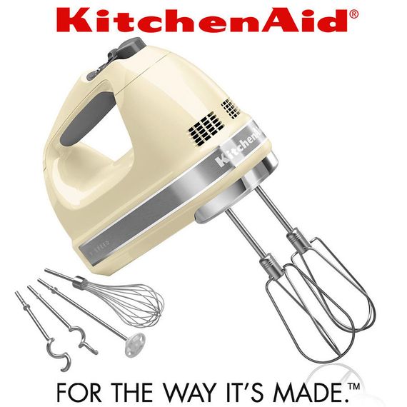 Ручной миксер KitchenAid 5KHM9212EAC, кремовый | Зображення 1