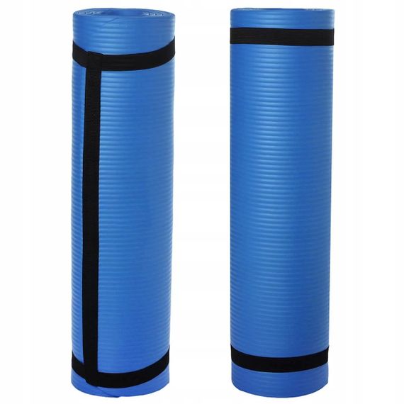 Коврик для йоги и фитнеса Павер систем PS-4017 NBR Fitness Yoga Mat Plus Blue (180х61х1) | Зображення 7