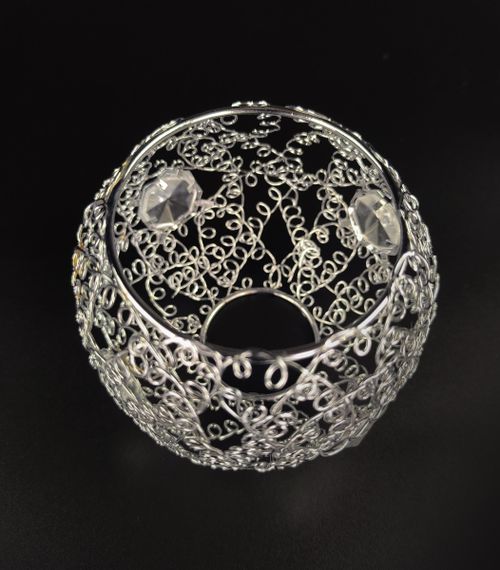 Плафон патрон E27 111-ch 7х9х11 см сріблястий