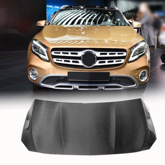 Капот V3 (Карбон) для Mercedes GLA X156 2014-2019 рр | Зображення 1