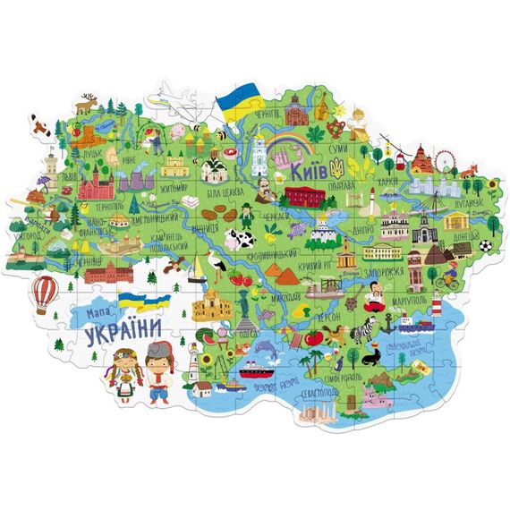 300267 Пазл «Карта України» 100 елементів | Зображення 4