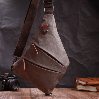 Сумка Vintage Через плече з текстилю Пісочна (22198) | Зображення 2