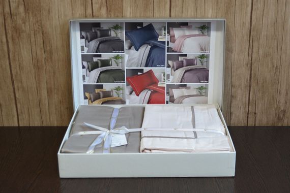 Постельное белье First Choice Deluxe Satin 200 х 220 см Serenity Ivory Mink | Зображення 2