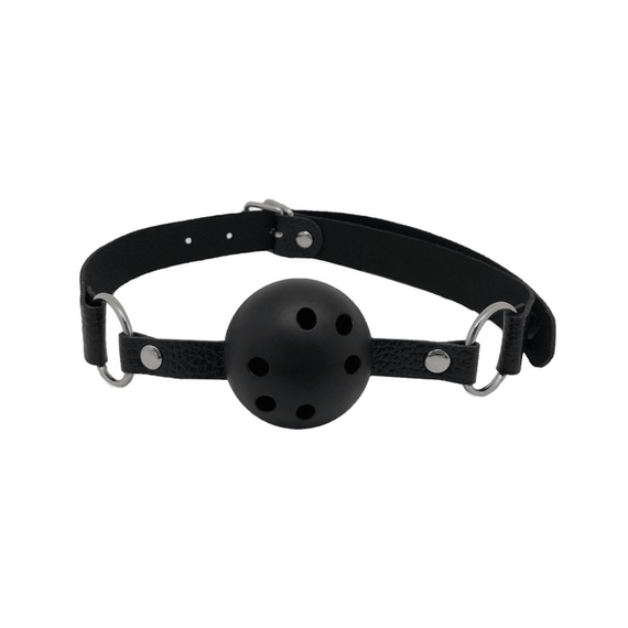 Чорний кляп із отворами Discretion Black sexstyle