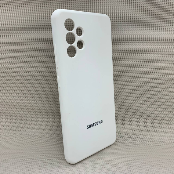 Чехол с логотипом для Samsung Galaxy A32 Противоударный | Soft Touch | Белый
