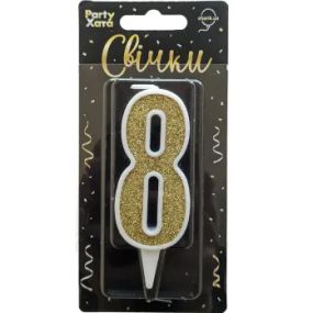 Свічка-цифра 8 Party Хата 1502-5807 Золотий shop (4823118903744)