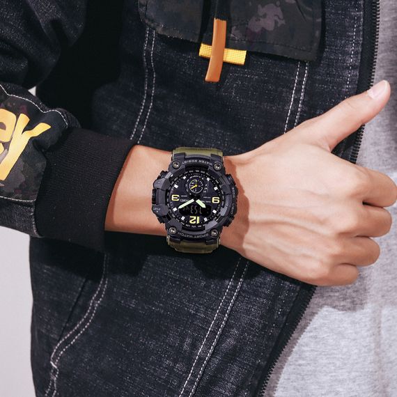 Годинник S2kmei 1637AG Army Green. | Зображення 2