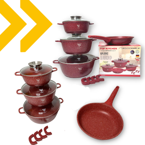 Набір посуду з гранітним покриттям антипригарним червоний XPRO TK-00076(24752-TK00076_1795)