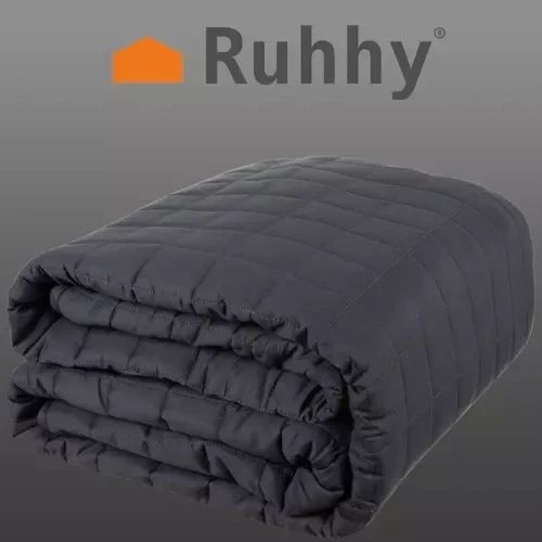 Ковдра обважнена гравітаційна Ruhhy 28468 6 кг, 150×200 см, сіра, антистресова (19533) | Зображення 2