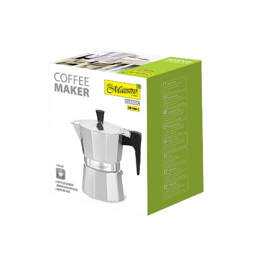 Кавоварка гейзерна 150мл (3 порції) алюмінієва MR-1666-3 Espresso Moka Maestro | Зображення 5
