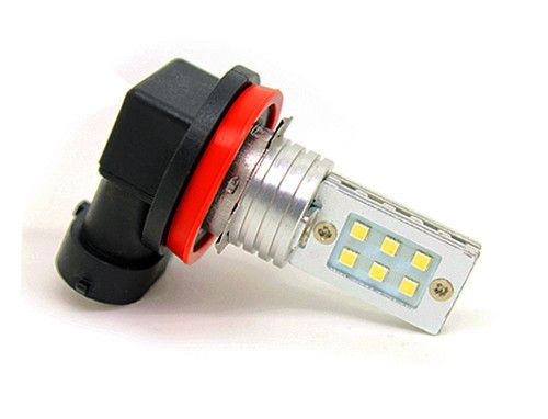 Світлодіодна автолампа H27/2 12W (450Lm) WARM 3000K Samsung LED SMD2323 (Current Regulator IC) | Зображення 1
