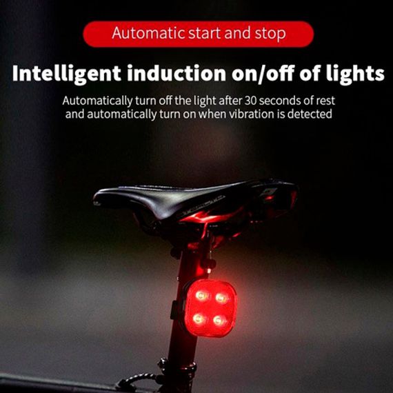 Умный задний фонарь для велосипеда, Фонарь для ночной езды Задний стоп сигнал велосипеда YL-59 | Зображення 8