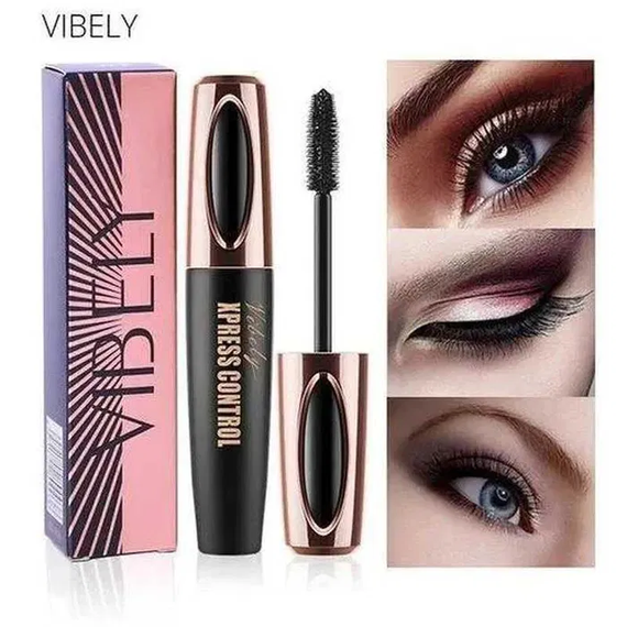 Туш для вій подовжувальна об'ємна 4D Vibely Volume Eyelash, чорний колір, 10 ml