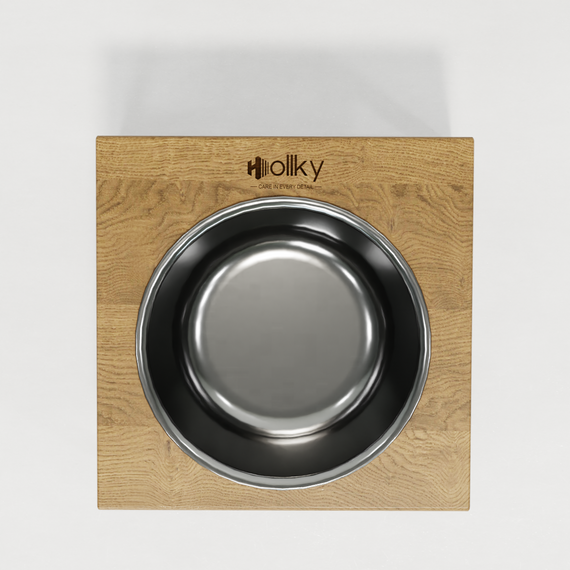 Миска на підставці для котів і середніх собак Hollky Base Solo M (1 × 0,8 л) Solo M-212110-GLNT | Зображення 4