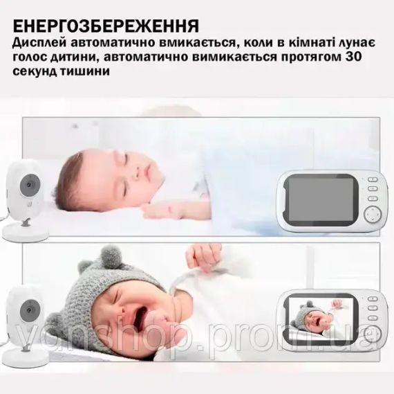 Відеоняня з дисплеєм для мами та дітей для спостереження камера та аудіо зв'язок ABM600 | Зображення 5