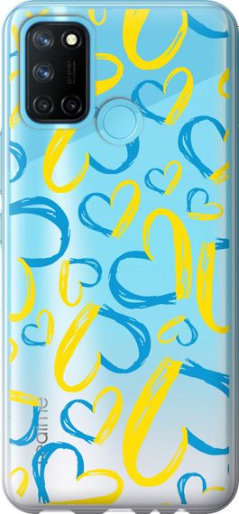 Чехол на Realme C17 Сердца UA "5292u-2121-17620"