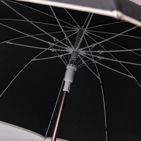 Класична парасолька-тростина з чохлом напівавтомат з поліестеру міцна надійна 12спиць діаметр 120 см Чорний HP-23-16B | Зображення 7
