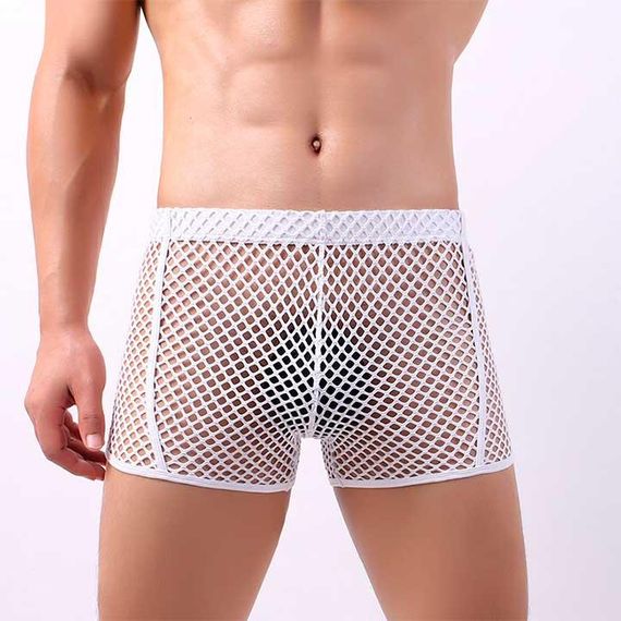 Чоловічі труси боксери в сітку Clever-Menmode білий XL