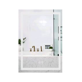 Зеркало Qtap Mideya (DC-F936) 500х800 с LED-подсветкой Touch, с антизапотеванием, диммером QT2078F936W