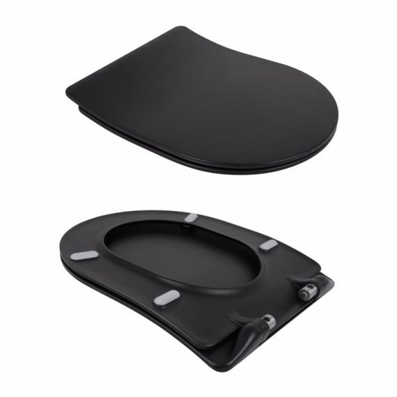 Унітаз підвісний Qtap Taurus безобідковий із сидінням Soft-close QT2433084EUQMB | Зображення 7