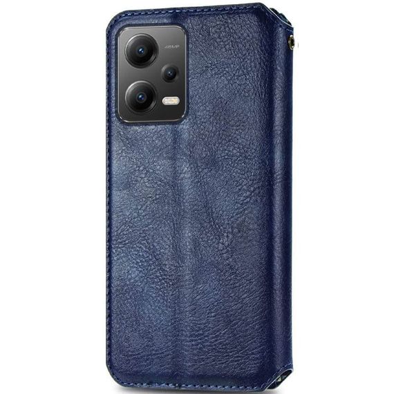 Шкіряний чохол-книжка GETMAN Cubic (PU) для Xiaomi Poco X5 5G / Redmi Note 12 5G Синій | Зображення 1