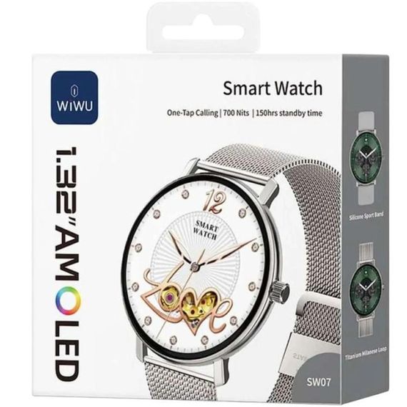 Смарт-годинник WiWU SW07 Smart sports watch (call version) Silver | Зображення 1