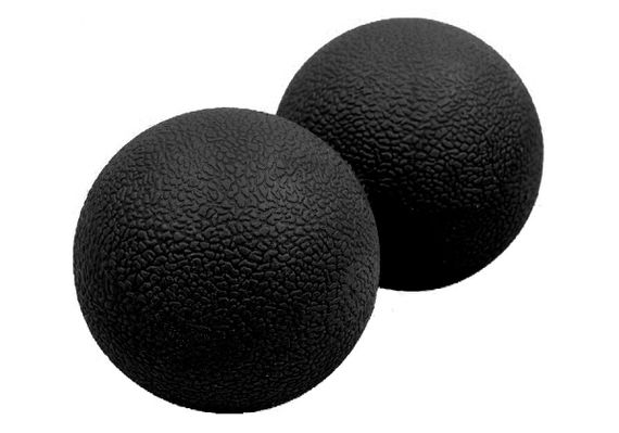 Масажний м'ячик EasyFit TPR подвійний 12х6 см чорний (EF-2175-B) | Зображення 2
