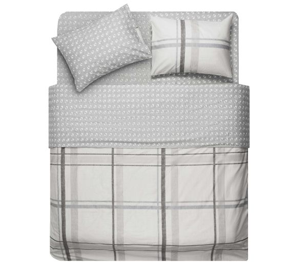 Набір постільної білизни 1,5сп Ardesto Gloria, 160х220см, 100% бавовна, сатин, клітка, тауп (ART1622CG) | Зображення 6