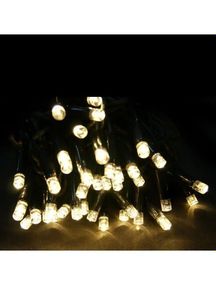 Світлодіодна гірлянда електрична Led на 100 світлодіодів з контролером зелений провід Теплий білий